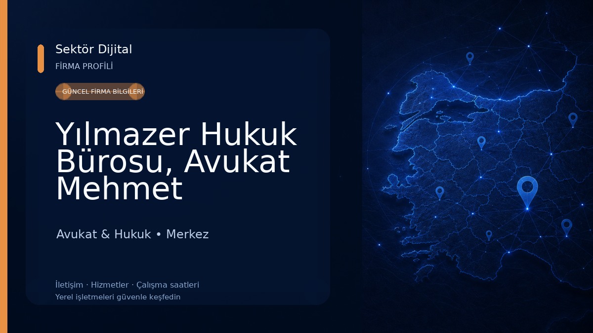 Yılmazer Hukuk Bürosu, Avukat Mehmet YILMAZER 